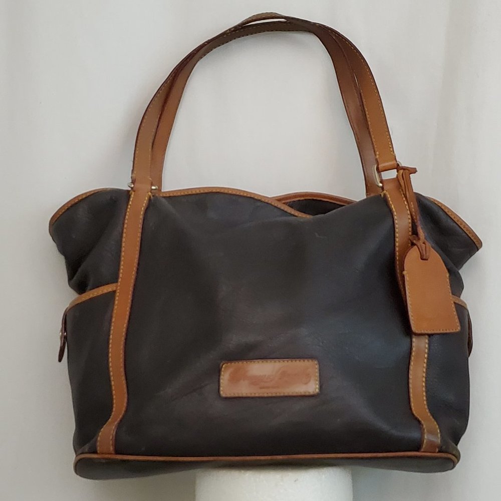 Dooney & Bourke Brown & Tan Leather Bag